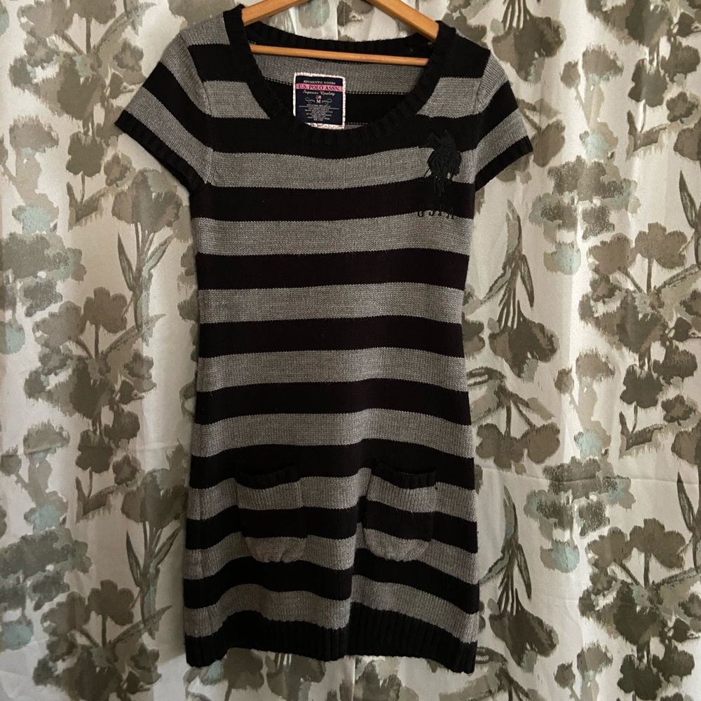 Polo striped sweater dress